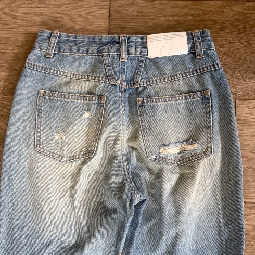 CLOSED Light Blue Distressed Women's Straight Leg Jeans Size 25 - Picture 7 of 8